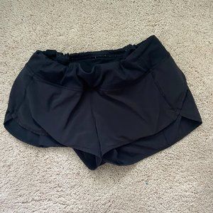 Black lululemon speed up shorts